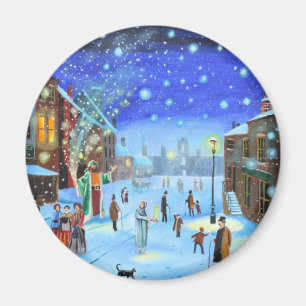 Imã Uma cena da rua do inverno de Scrooge da canção