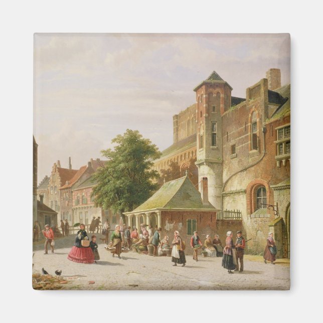 Imã Uma cena de rua em Amsterdã (Frente)