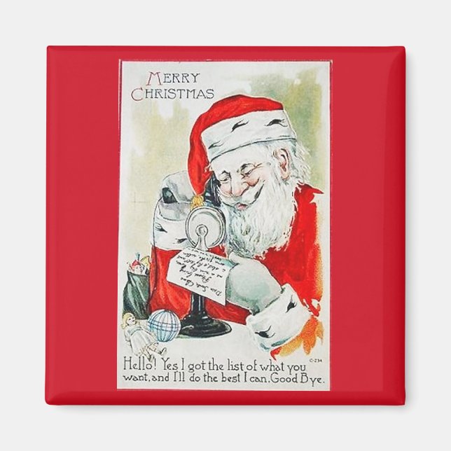 Imã Uma chamada para Papais noeis com o Magnete de Vin (Frente)