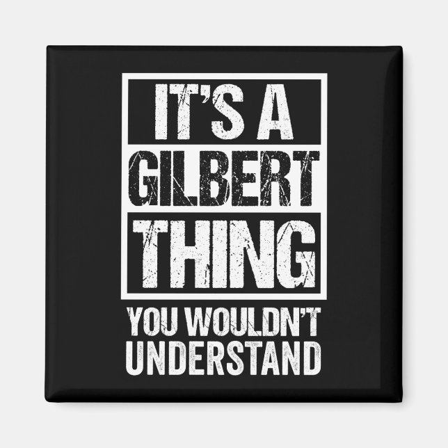 Imã Uma coisa de gilbert não entenderia sobrenome nome (Frente)