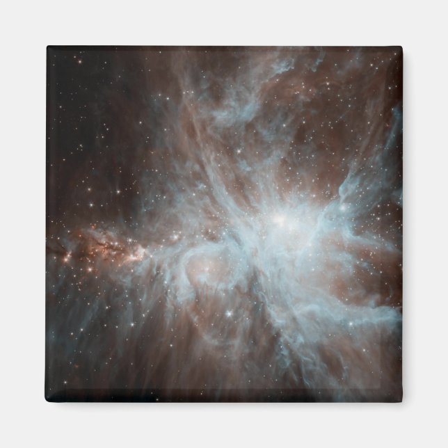 Imã Uma colônia de estrelas jovens e quentes na Nebulo (Frente)