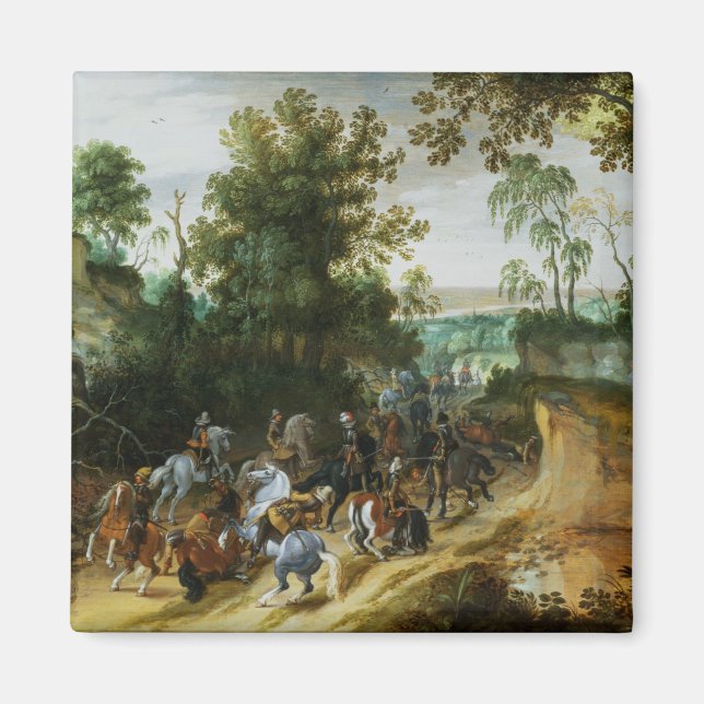 Imã Uma Coluna de Cavalaria Embutida num Caminho de Ma (Frente)
