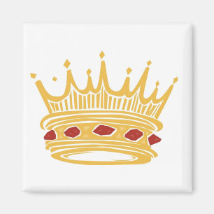 Imã Uma Coroa de Rei Ouro com Joias