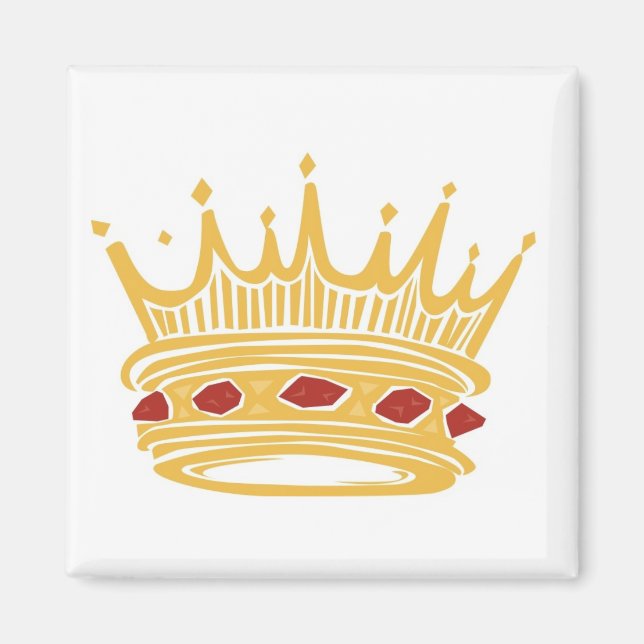 Imã Uma Coroa de Rei Ouro com Joias (Frente)