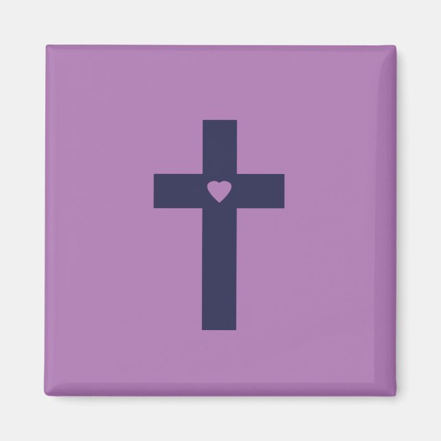 Imã Uma Cruz Com Amor Arte de Amor Sagrado (Frente)