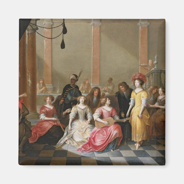 Imã Uma empresa elegante na música antes de um banquet (Frente)