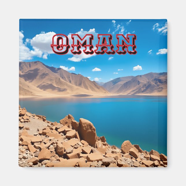 Imã Uma entrada costeira de Omani, turquesa serena (Frente)