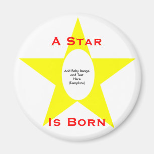 Imã Uma estrela é o Nascer - Adicionar imagem do bebê 