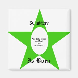 Imã Uma estrela é o Nascer - Adicionar imagem do bebê