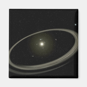 Imã Uma estrela nova circundada por planetas sem