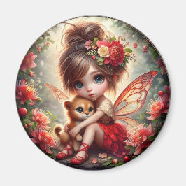 Imã Uma Fada e seu Cubo Leão - Magneta Vermelha