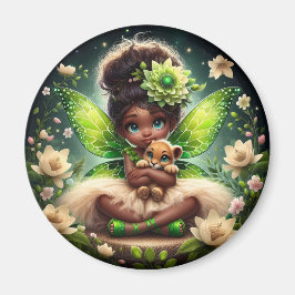 Imã Uma Fada e seu Cubo Leão - Verde - Magneta