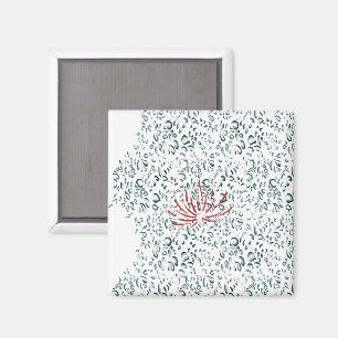 Imã uma flor vermelha sobre fundo preto