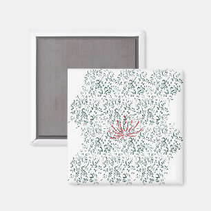 Imã uma flor vermelha sobre fundo preto