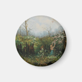 Imã Uma garota no jardim - Olga Wisinger-Florian