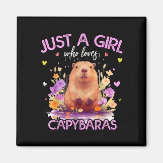 Imã Uma garota que ama capivaras para mulheres girlspn