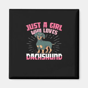 Imã Uma garota que ama Dachshund