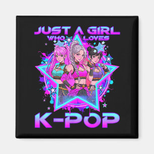 Imã Uma garota que ama k-pop meninas k-pop aniversário