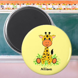 Imã Uma girafa engraçada e bonita para crianças