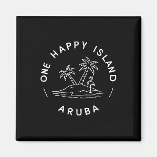 Imã Uma Ilha Feliz Aruba Lembrança Férias de Verão Ma