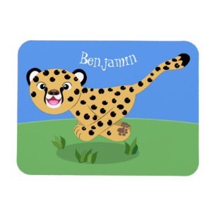 Ímã Uma ilustração de desenho animado de um bebê bo