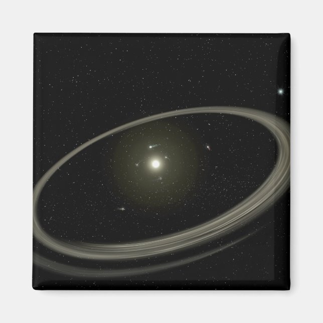 Imã Uma jovem estrela circulada por planetas do tamanh (Frente)