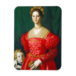 Ímã Uma jovem mulher e seu Little Boy, c.1540