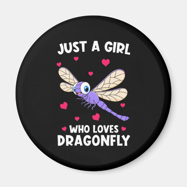 Imã Uma Menina Que Ama Dragonflies (Frente)