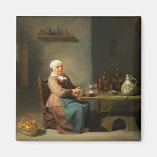 Imã Uma mulher em uma cozinha