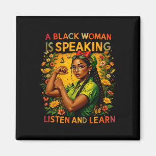 Imã Uma Mulher Negra Está Falando Ouça a Camisa do Mês