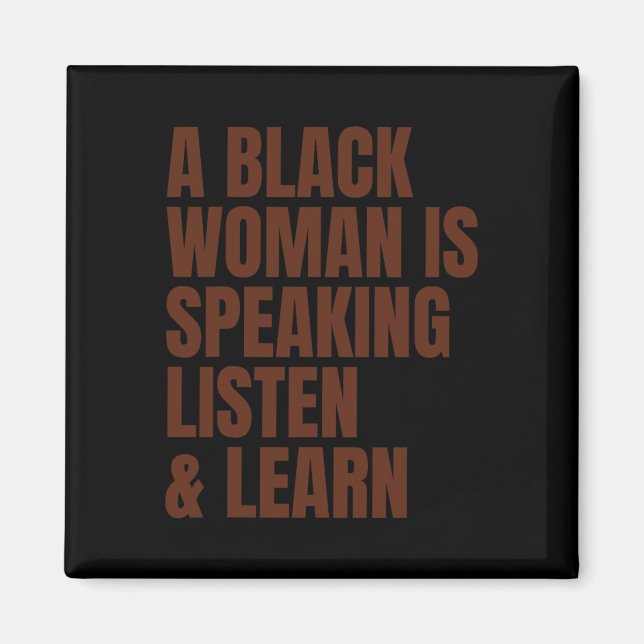 Imã Uma Mulher Negra Está Falando Ouça E Aprenda Para  (Frente)
