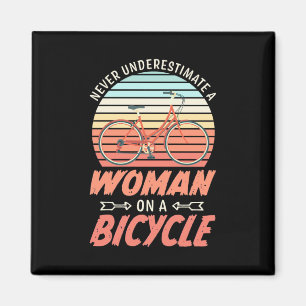 Imã Uma Mulher Numa Bicicleta