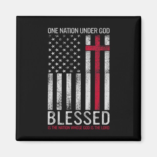 Imã Uma Nação Sob Deus Jesus Abençoou a Bandeira Ameri (Frente)