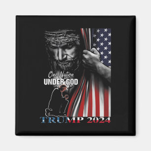 Imã Uma Nação Sob Deus Trump 2024, Bandeira de Deus Am