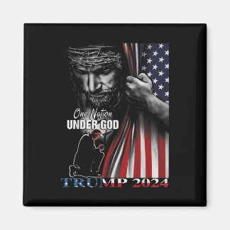 Imã Uma Nação Sob Deus Trump 2024, Bandeira de Deus Am