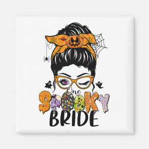 Imã Uma Noiva Louca Halloween Mensy Bun Witchy Monste