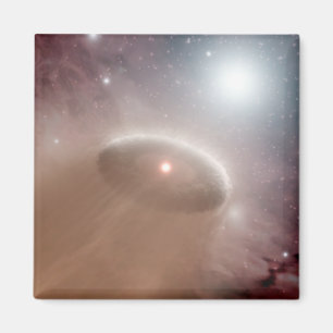 Imã Uma O-estrela apenas atrás de uma estrela nova,