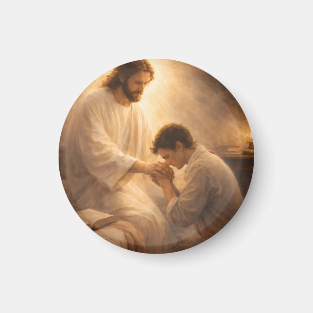 Imã Uma Oração de Joelhos com Jesus (Frente)