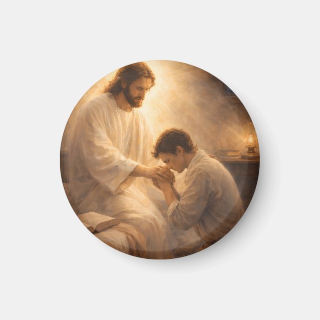 Imã Uma Oração de Joelhos com Jesus (Frente)