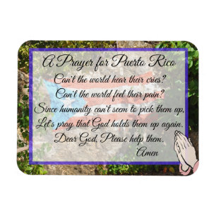 Ímã Uma oração para Porto Rico Magnet