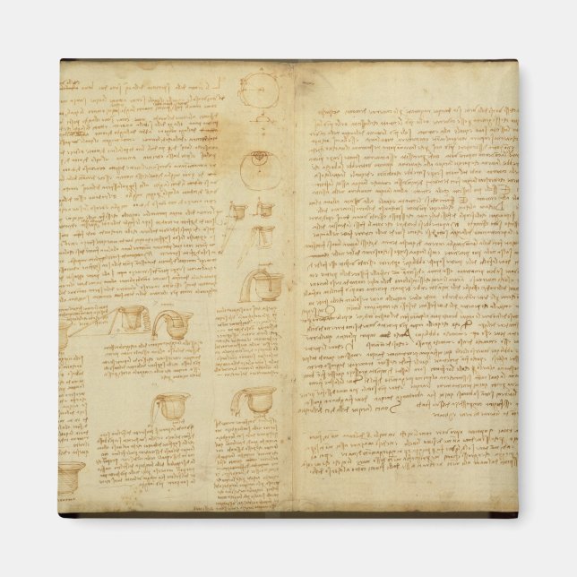 Imã Uma página do Codex Leicester, 1508-12 (Frente)