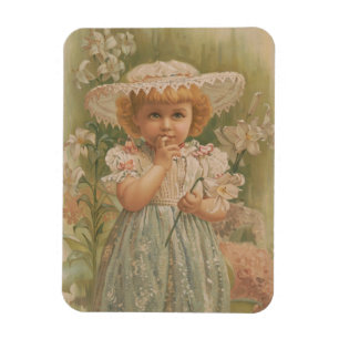 Ímã "Uma Páscoa em Flor" Ilustração Vintage, cerca de