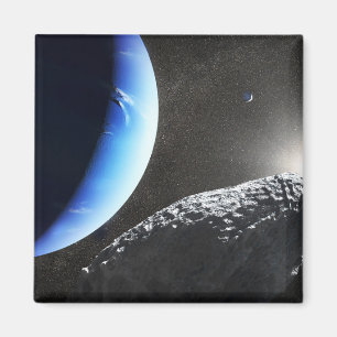 Imã Uma Pequena Lua Hippocamp de Netuno.