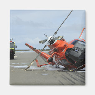 Imã Uma queda dum helicóptero do golfinho da guarda