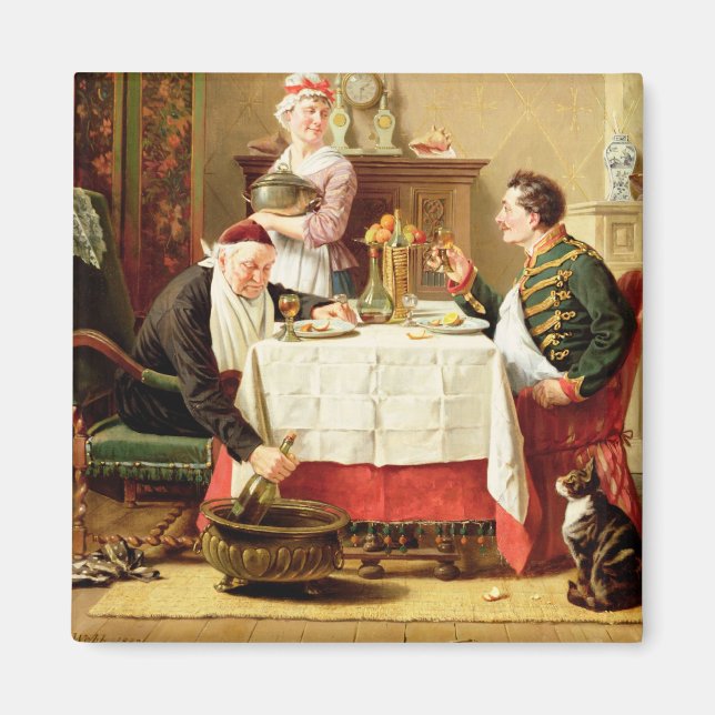 Imã Uma Refeição Satisfatória, 1883 (óleo na canvas) (Frente)