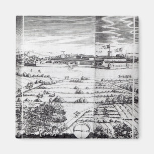 Imã Uma seção de um mapa de Milão, 1640