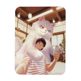 Ímã Uma Selfie com o Gigante Fluffy