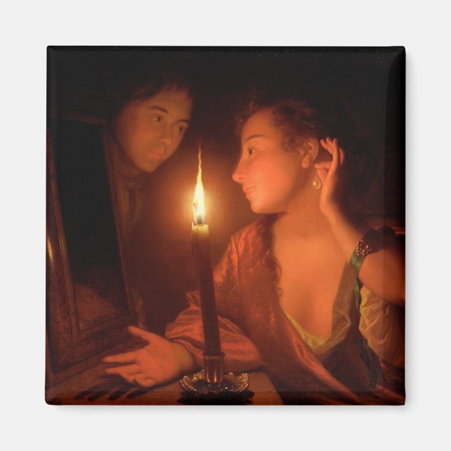 Imã Uma senhora admirando um ouriço de Candlelight (Frente)