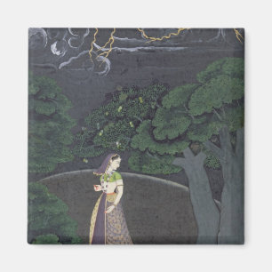 Imã Uma senhora em sua maneira a uma escapadela,