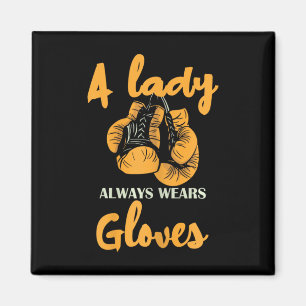 Imã Uma Senhora Sempre Usa Luvas Boxe Poder